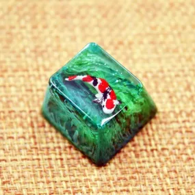 Handmade Koi Fish Resin Keycap For MX Switches Mechanical Keyboard