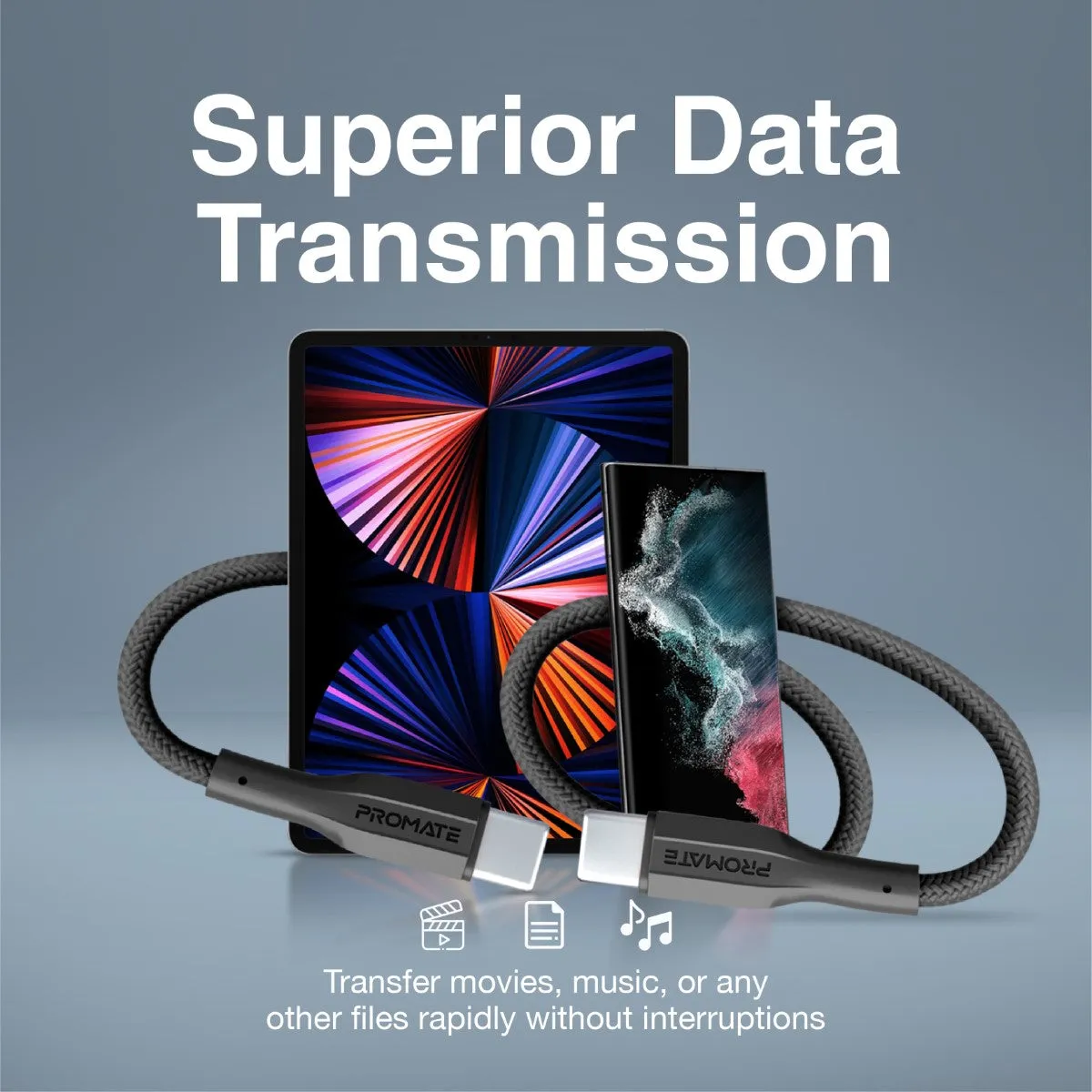 High Tensile Strength Data & Charge USB-C Cable