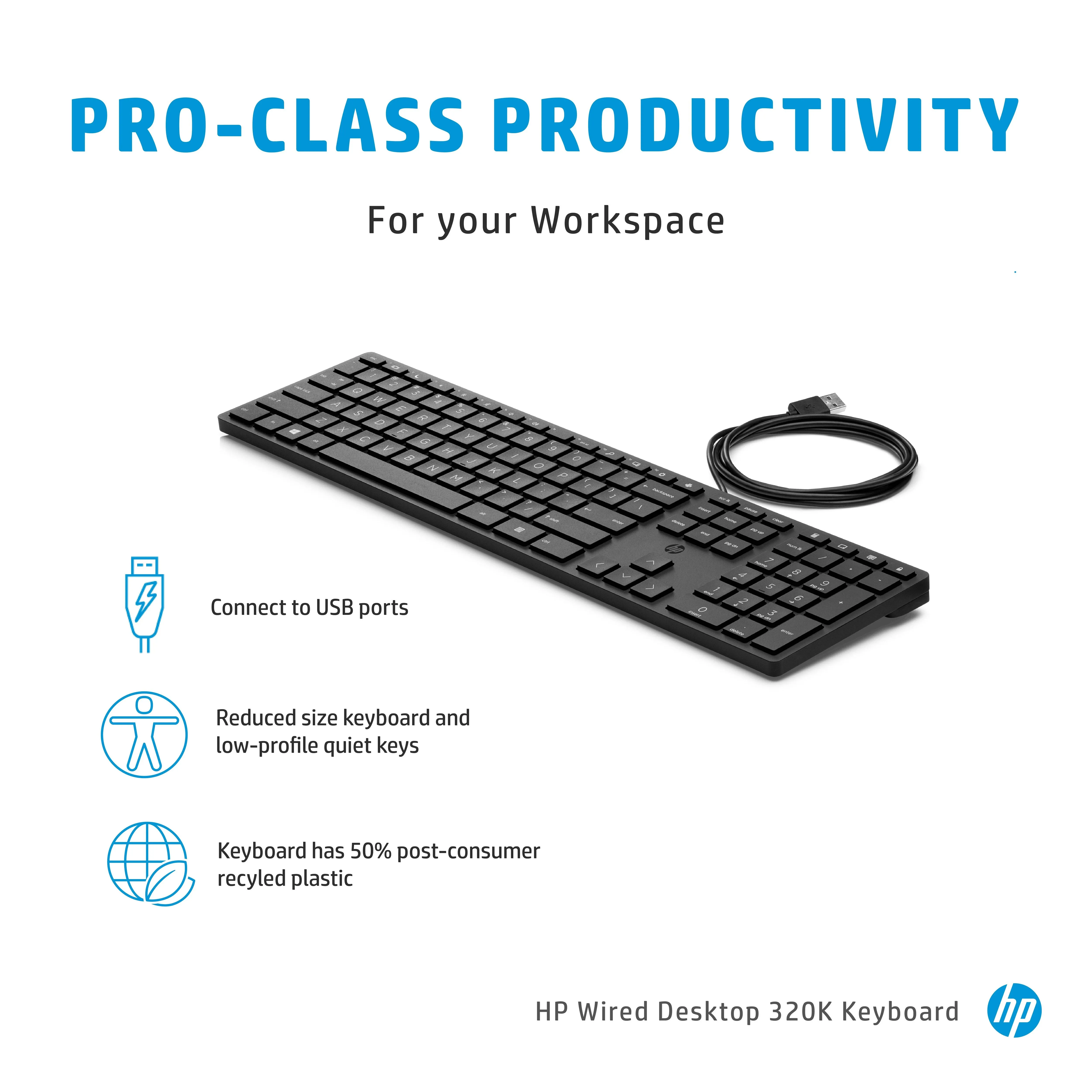 Hp Wired Desktop 320K Keyboard (Eu)