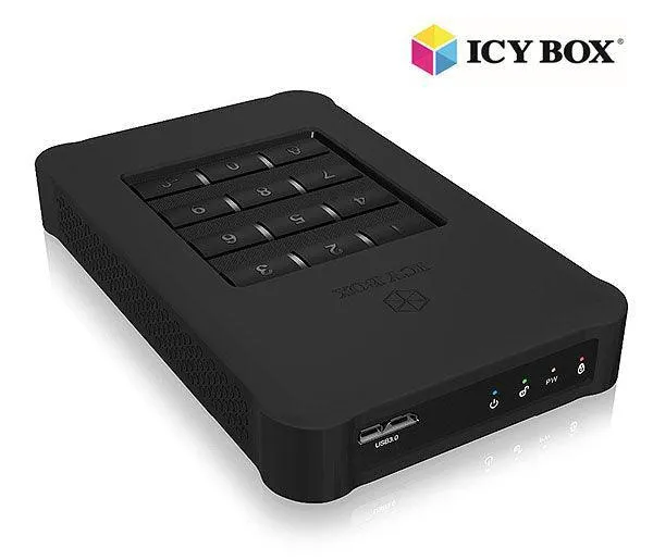 ICY BOX USB 3.0 Keypad encrypted enclosure for 2.5" SATA SSD/HDD (IB-289U3)