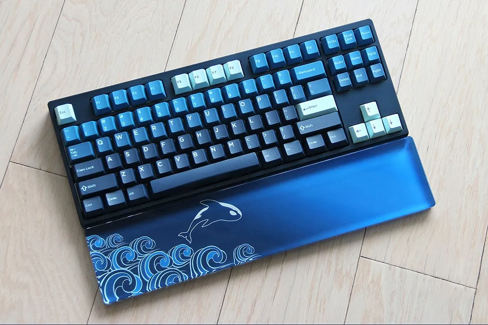 INKY PMMA Silent Sea Wrist Rest with Rubber Feet for mechanical keyboards gh60 xd60 xd64 80% 87 100% 104 xd84 BM60 BM65 BM68 87