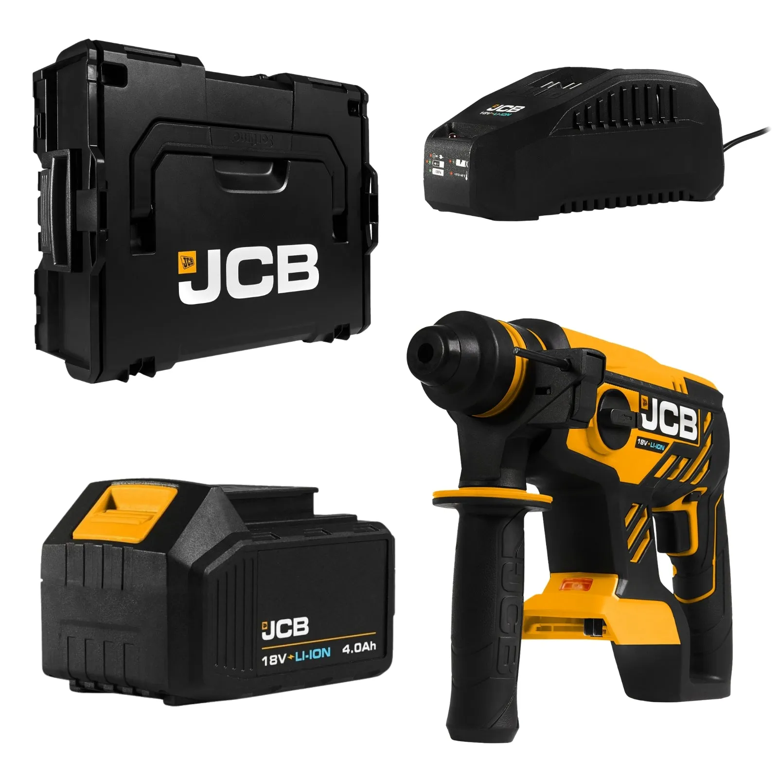 JCB 18V 1.7J Brushless SDS Rotary Hammer Drill JCB-18BLRH-4X-W