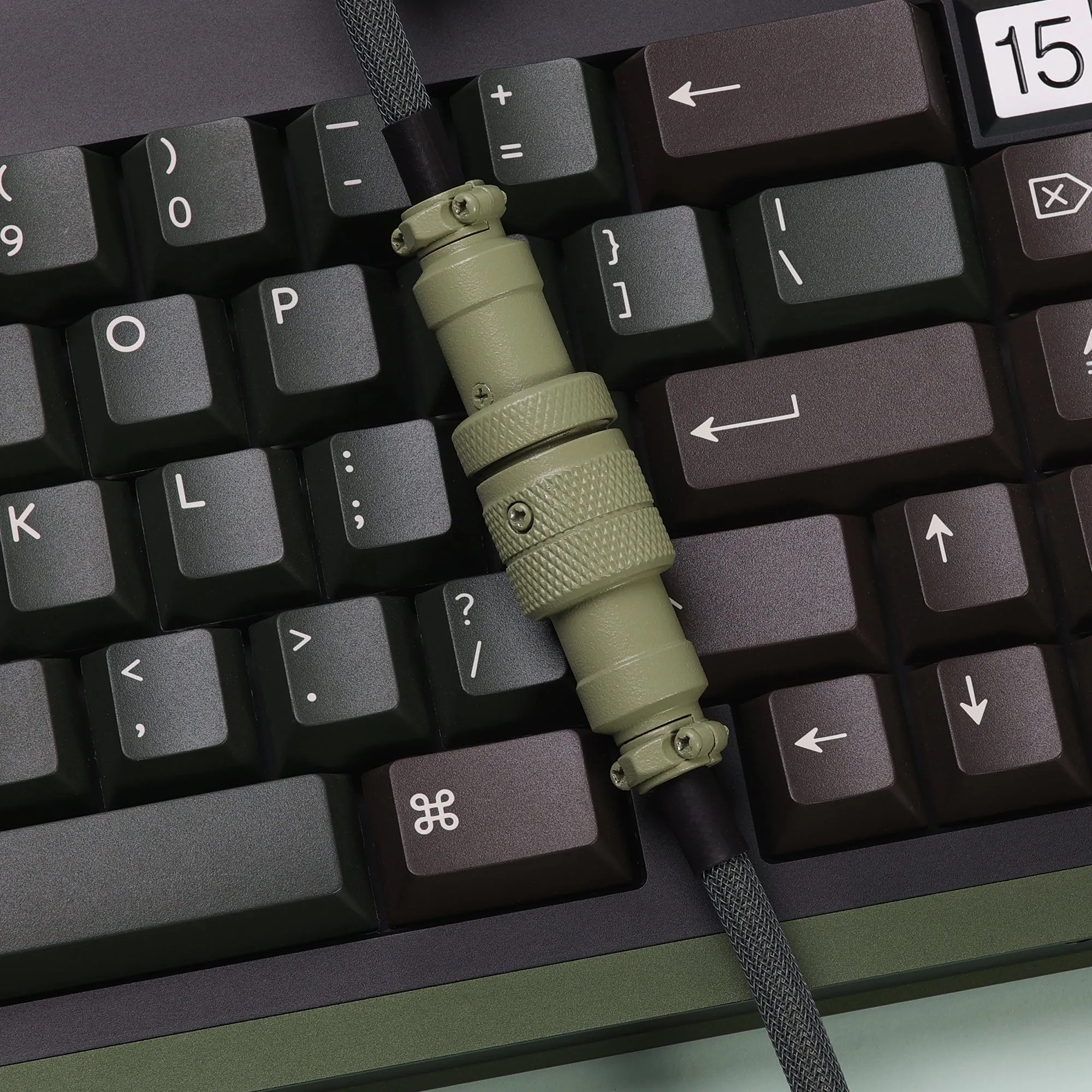 KBDfans Olive Green Handmade Custom Mechanical Keyboard USB-C Cable 2.0