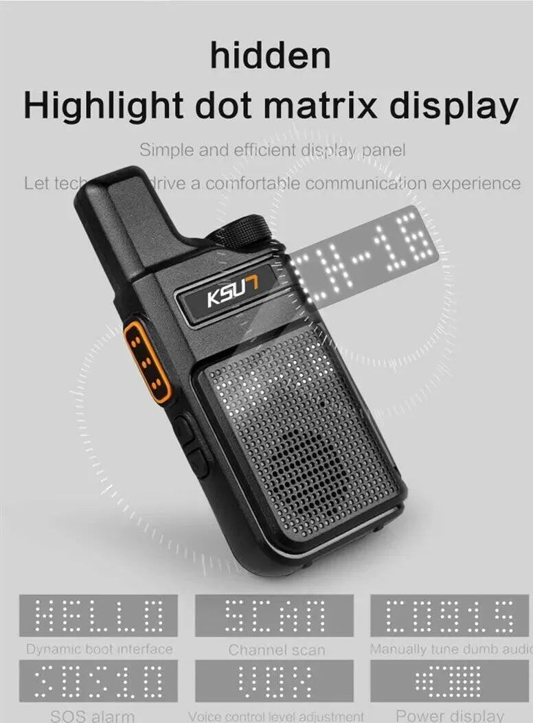 KSUT PMR446 Walkie Talkie 2 Pieces Mini Size Portable Handheld Radio Wireless Set Two Way Radio Station Comunicador Transceiver