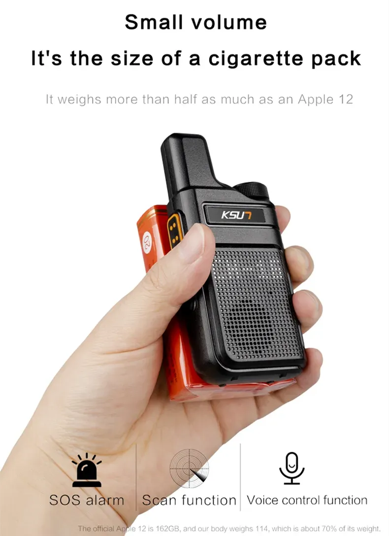 KSUT PMR446 Walkie Talkie 2 Pieces Mini Size Portable Handheld Radio Wireless Set Two Way Radio Station Comunicador Transceiver