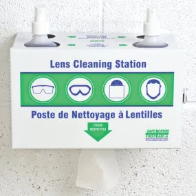 LENS CLEANING STATION WITH 2x500 mL CLEANER & 1x300 TISSUES - METAL