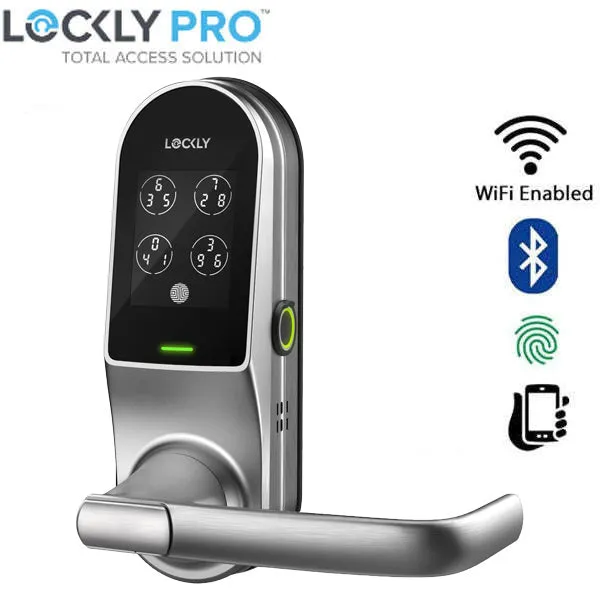 Lockly Guard- DUO 679D - Dual Locking Interconnected Smart Lock - Fingerprint Reader - Wi-Fi-Bluetooth App Controlled  - Touchscreen Keypad - Key Override - Mifare RFID - Optional Finish