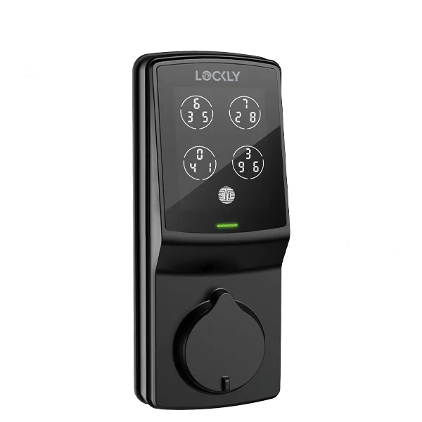 Lockly - PGD728WMB - Secure PRO Wi-Fi - Bluetooth App Controlled - Fingerprint Biometric Electronic Deadbolt - Includes Wi-Fi Hub - Matte Black