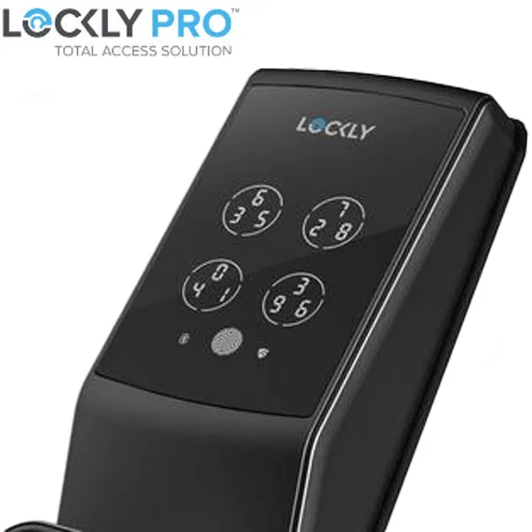 Lockly  - PGD829AFSG -  Secure Lux - Mortise Smart Lock - Fingerprint Reader - RFID Card - Bluetooth App Controlled - Space Grey