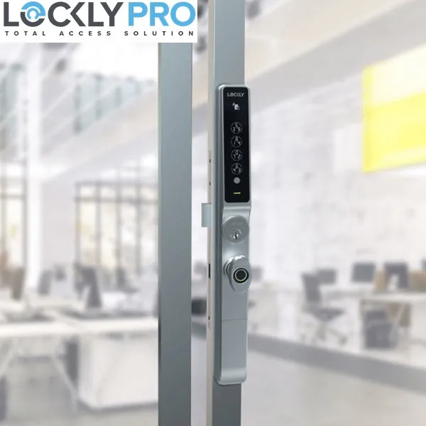 Lockly Pro - PGD238TWS - GUARD - Defender Biometric Electronic Mortise Thumb Turn Set - RFID - Fingerprint Reader - Wi-Fi - Bluetooth - Stainless Steel