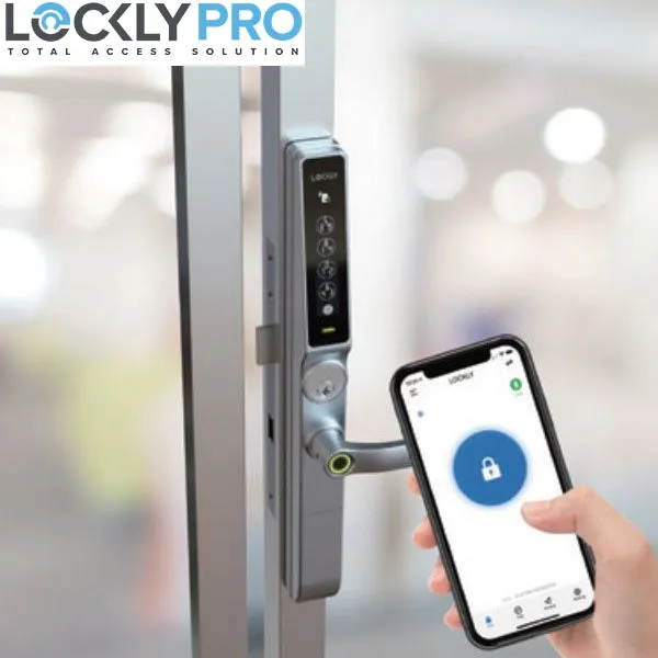 Lockly Pro - PGD238TWS - GUARD - Defender Biometric Electronic Mortise Thumb Turn Set - RFID - Fingerprint Reader - Wi-Fi - Bluetooth - Stainless Steel