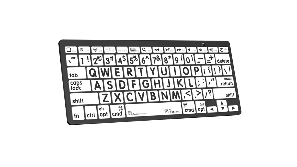 LogicKeyboard Large Print Mini Bluetooth Keyboard, PC & MAC