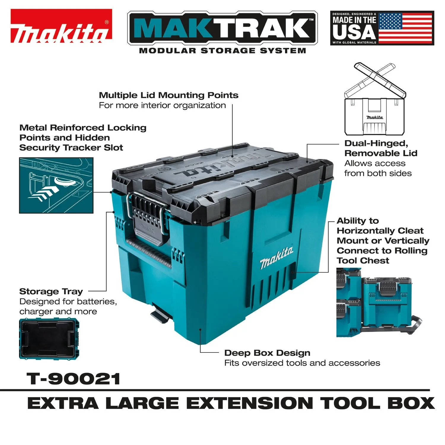 Makita (T-90021) MAKTRAK™ X-Large Extension Toolbox