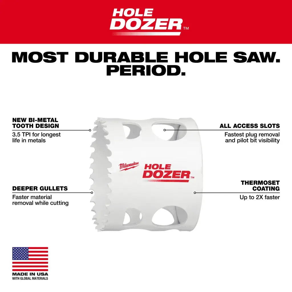 Milwaukee 1-3/8" Hole Dozer Bi-Metal Hole Saw