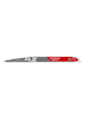 Milwaukee AX 12" 5-TPI Carbide Teeth SAWZALL Blade, (Single Blade)