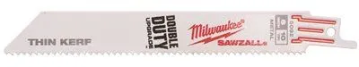 Milwaukee Sawzall Blade 6 Inch  Long With 1/2 Inch  Universal Shank 10 Tpi 5 Per Pack