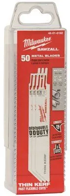 Milwaukee Thin Kerf Sawzall Blade 6 Inch  14 Tpi 50 Per Pack