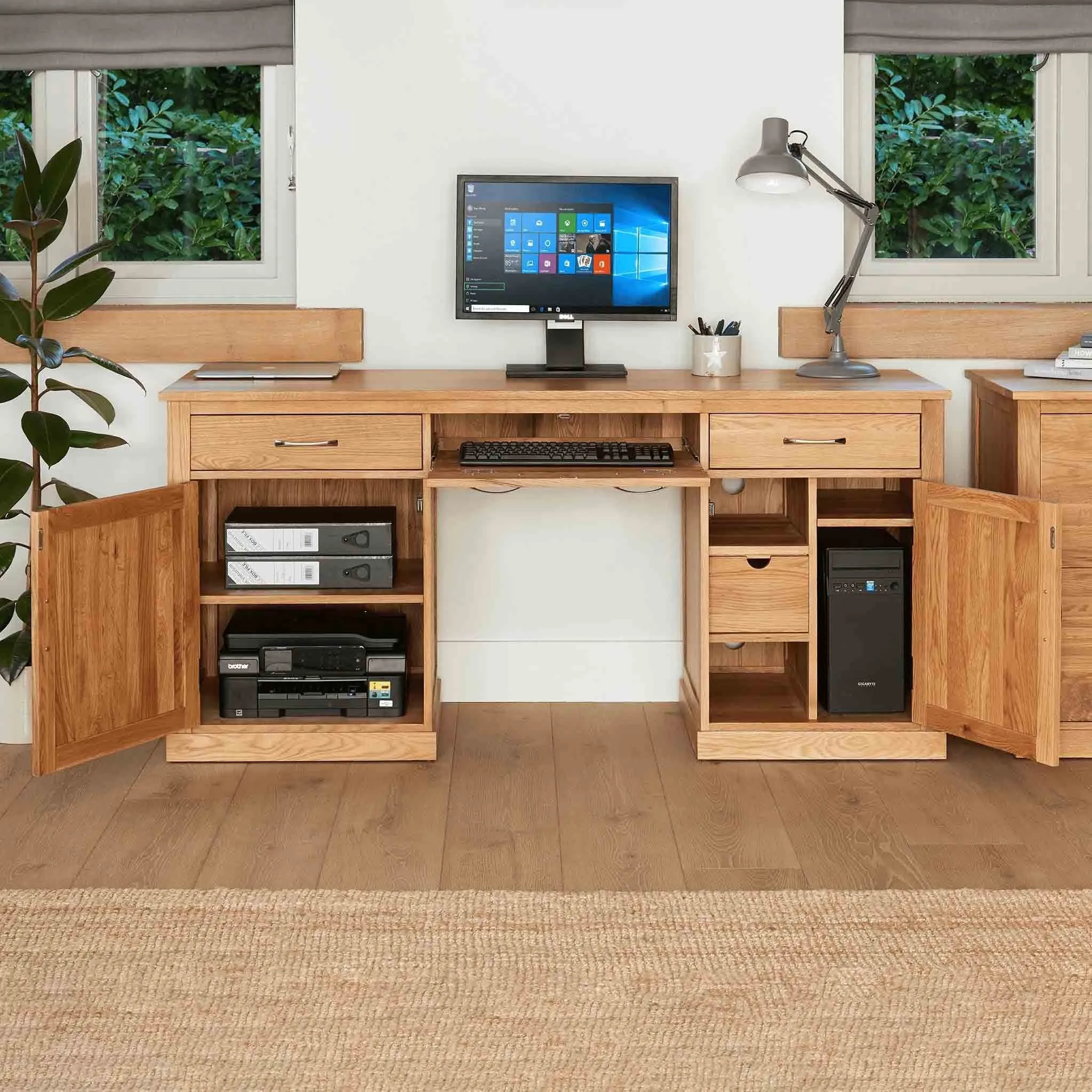 Mobel Oak Large Desk