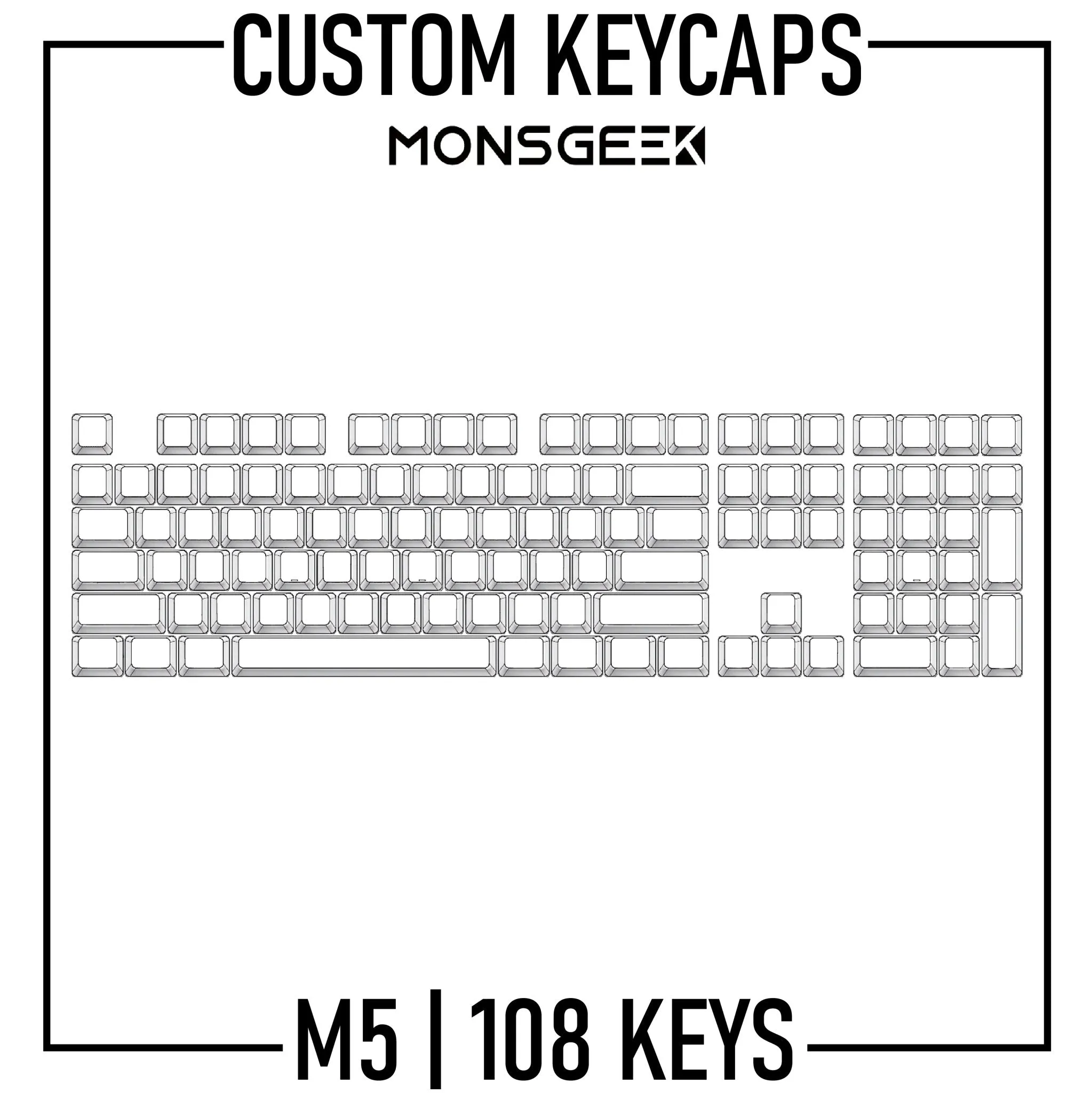 Monsgeek M5 Keyboard Custom Keycaps ( ANSI | 108 Keys )