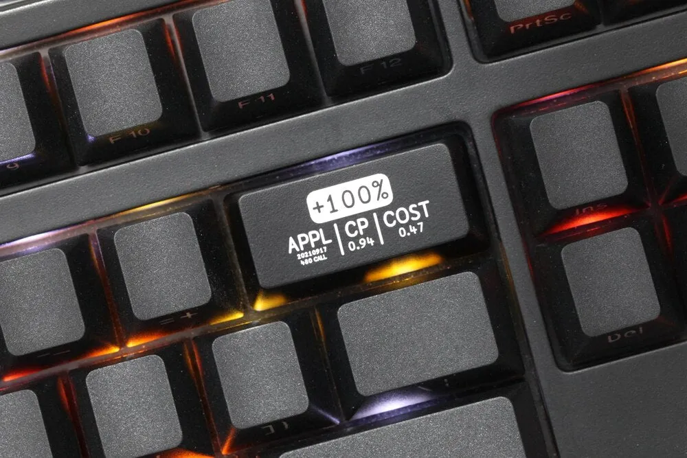 Novelty Shine Through Keycap ABS Etched Stock security black red esc backspace