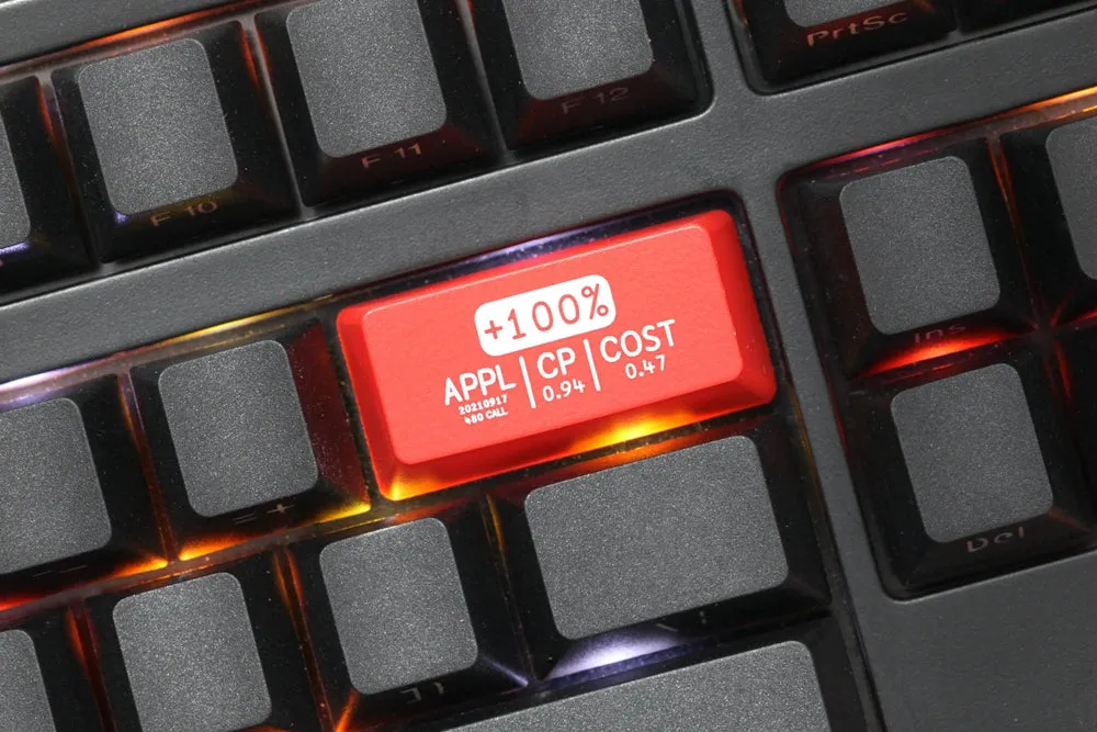 Novelty Shine Through Keycap ABS Etched Stock security black red esc backspace