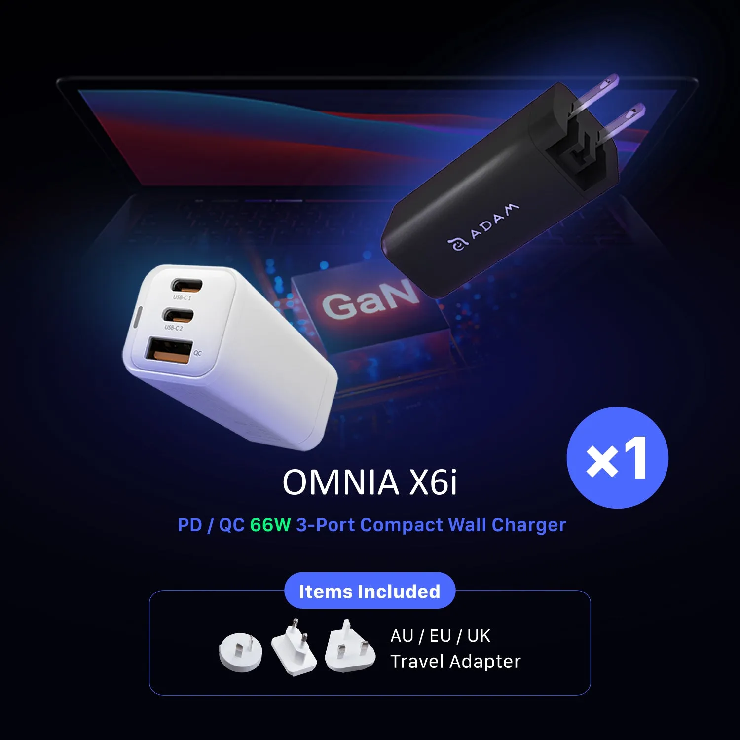 OMNIA X6i PD / QC 66W Compact Wall Charger