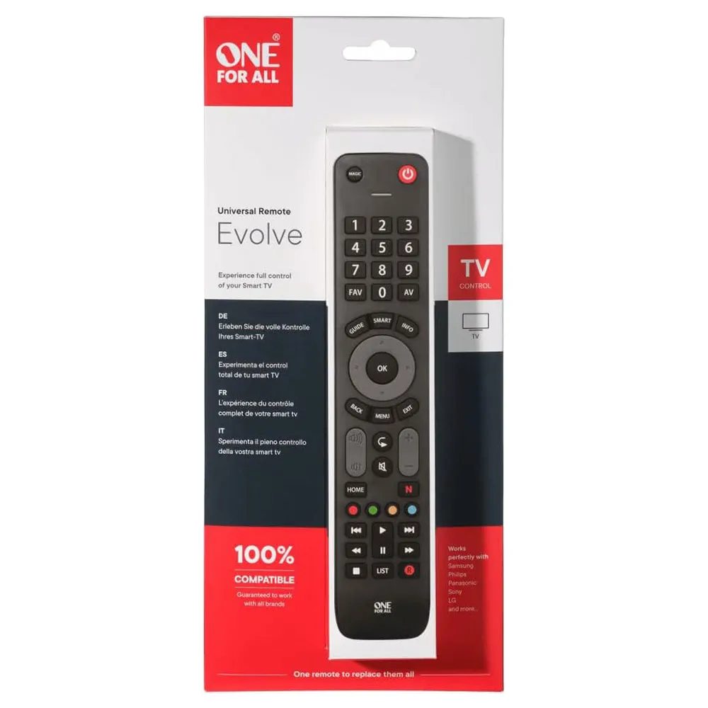 One For All Evolve TV Universal Remote Control - Black | URC7115