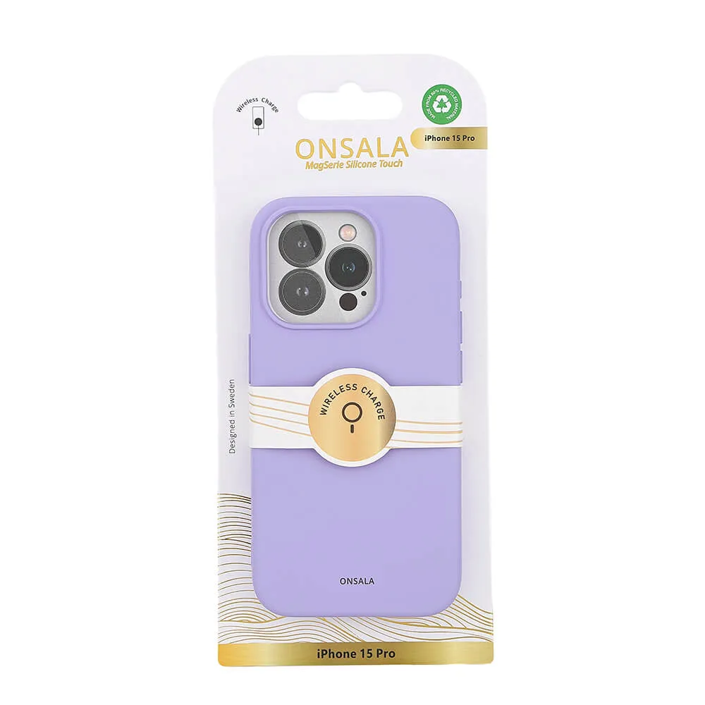 Onsala - iPhone 15 Pro MagSafe Silicone Case Sleeve MagSeries Recycled - Purple