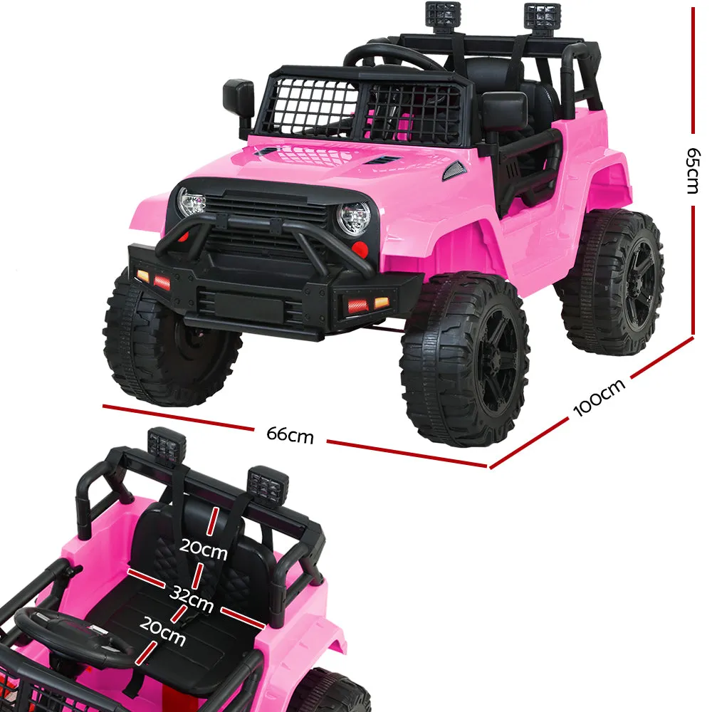 Pink 12V Kids Electric Ride-On Jeep with Remote - Rigo