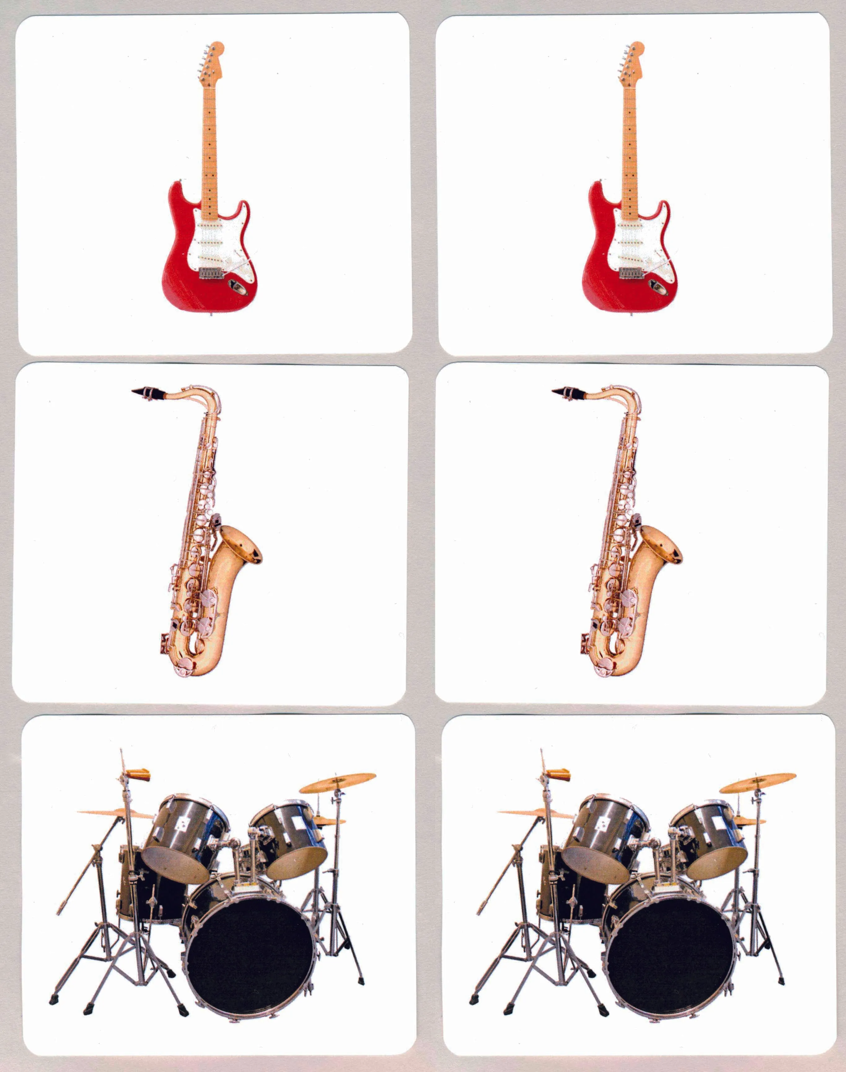 Popular Musical Instruments Matching