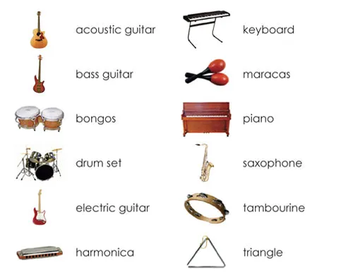 Popular Musical Instruments Matching