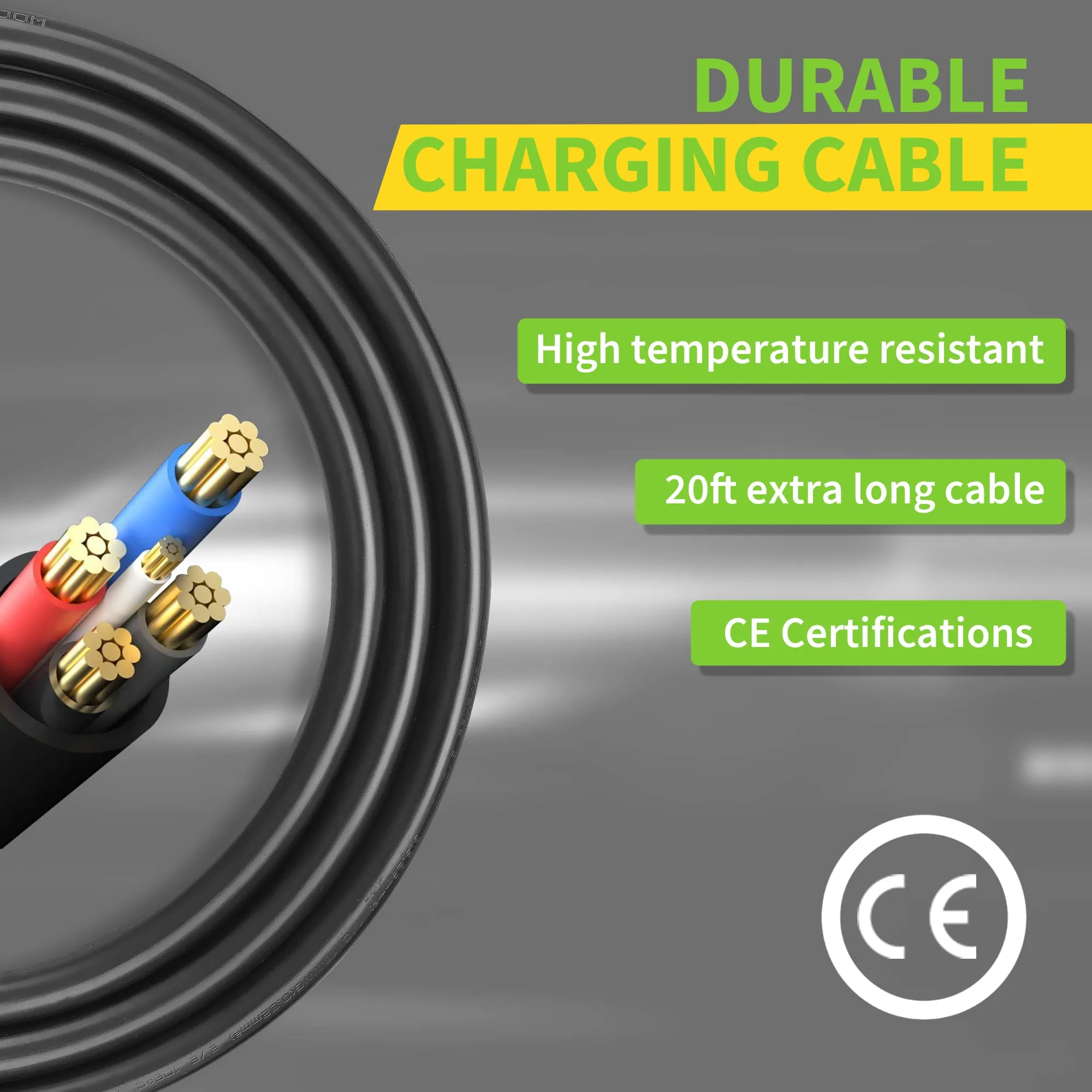 Portable EV Electric Vehicle Charger Plug-in.