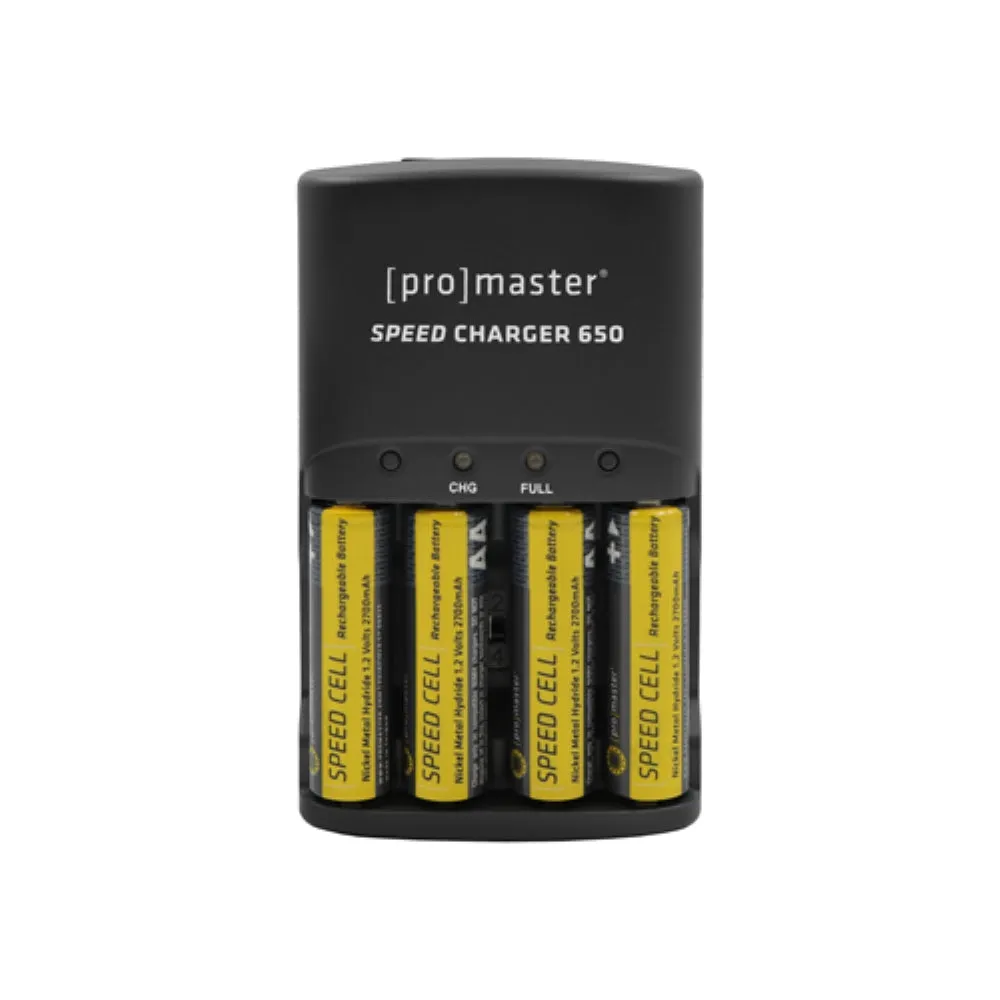 Promaster Speed Charger 650 AA NiMH kit with 4 batteries