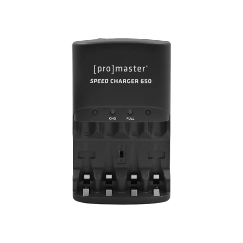 Promaster Speed Charger 650 AA NiMH kit with 4 batteries