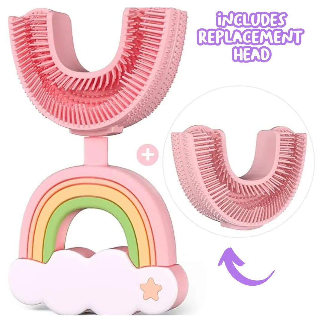 Rainbow U-Shaped Sensory Toothbrush with Replacement Head