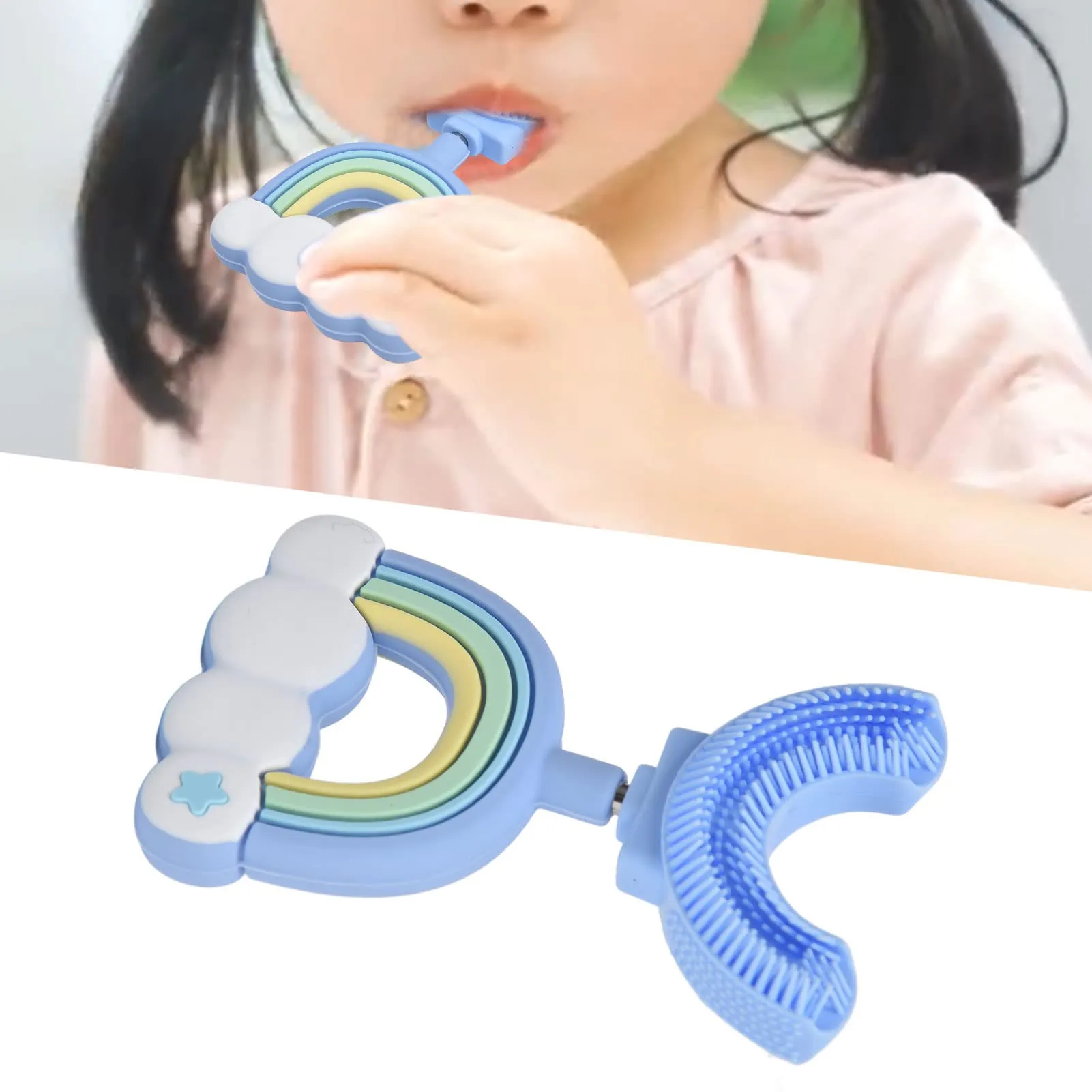 Rainbow U-Shaped Sensory Toothbrush with Replacement Head