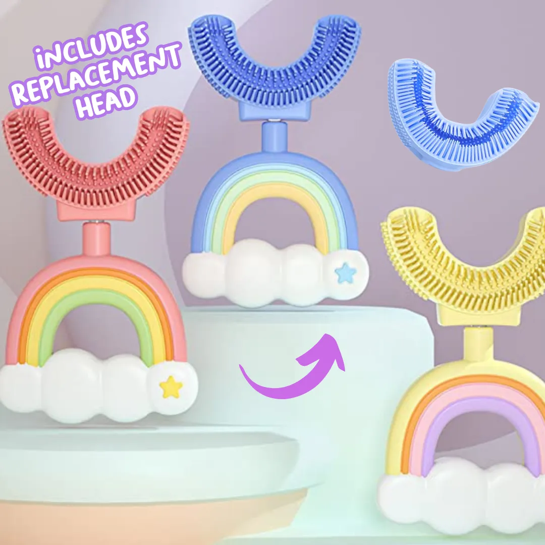 Rainbow U-Shaped Sensory Toothbrush with Replacement Head