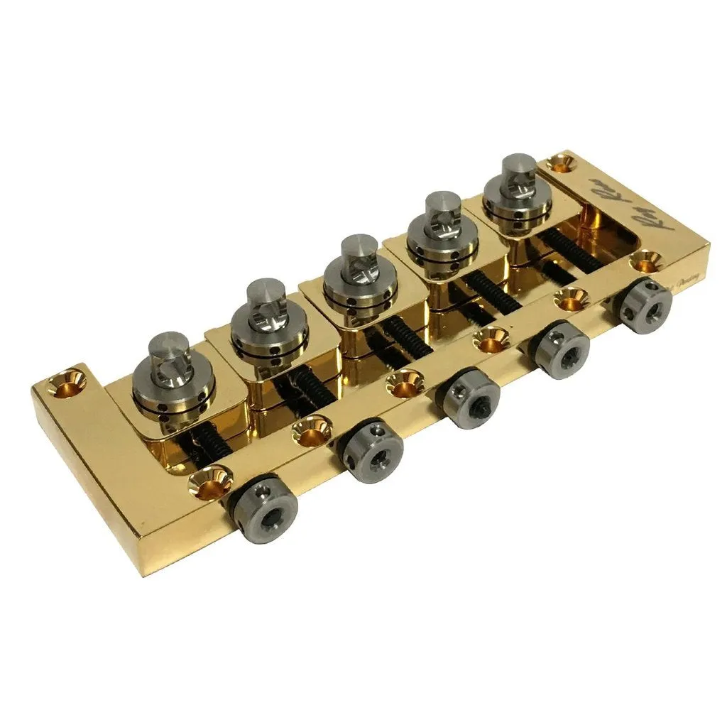 Ray Ross Saddle-Less Bass Bridge ~ 5 String / 17mm Gold