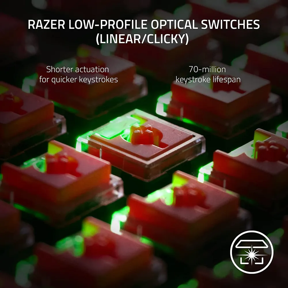 Razer Deathstalker V2 - Low Profile Optical Gaming Keyboard (Linear Red Switch)