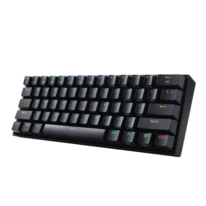 Redragon Draconic Pro Mechanical 61 Key|Bluetooth 5.0|Rf|Rgb Rechargable Battery|Type C Charging Cable Gaming Keyboard Black Rd K530 Rgb Pro