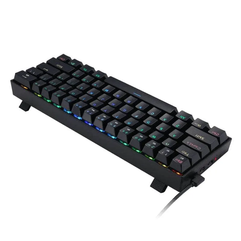 Redragon Draconic Pro Mechanical 61 Key|Bluetooth 5.0|Rf|Rgb Rechargable Battery|Type C Charging Cable Gaming Keyboard Black Rd K530 Rgb Pro