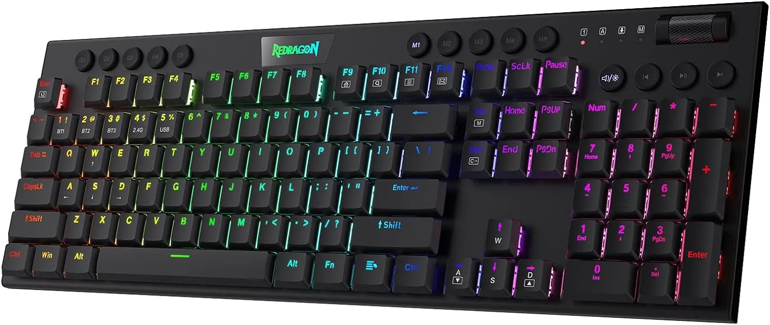 Redragon Keyboard K618 Horus Wireless Mechanical