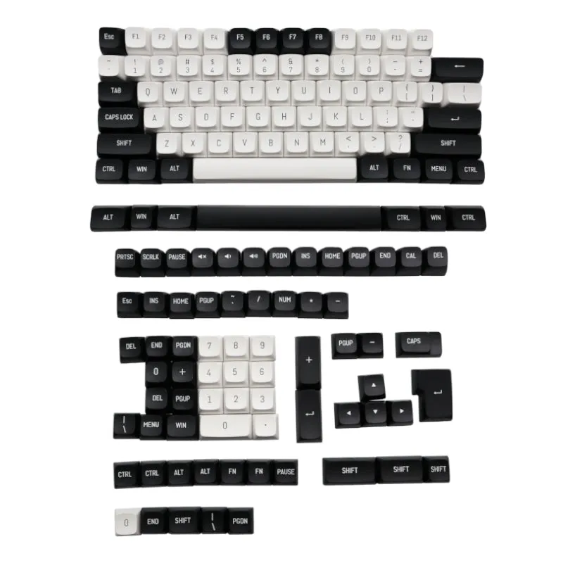 Redragon Keycaps Black And White Pbt 150Key Set