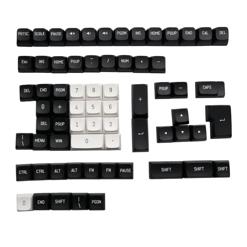 Redragon Keycaps Black And White Pbt 150Key Set