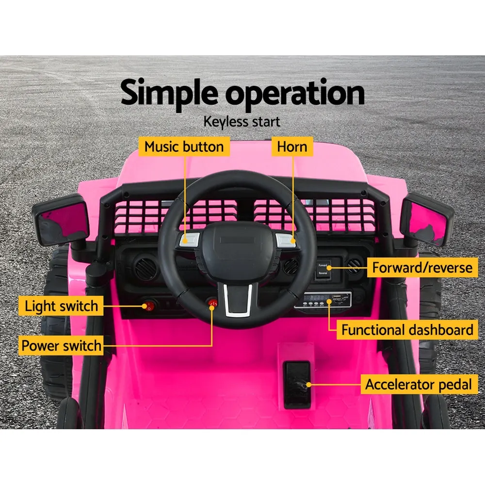 Rigo Kids Ride On Car Electric 12V Car Toys Jeep Battery Remote Control Pink