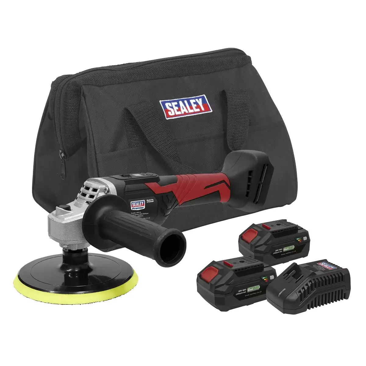 Sealey CP20VRPKIT 20V Rotary Polisher 150mm Kit With 2 Batteries & Charger