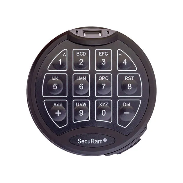 SECURAM - ScanLogic Kit - ScanLogic Basic Fingerprint Electronic Safe Keypad Lock & SwingBolt Lock Body - Digital Mode - UL Listed - Matte Black