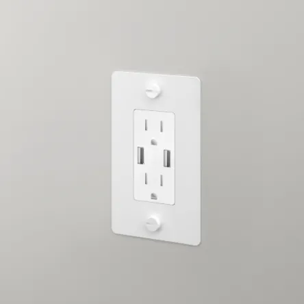 Single Gang Outlet with USB Charger