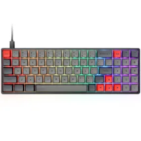 sk71 70% custom mechanical keyboard rgb optical switch leds hot swapping socket powerful control software type c pcb plate case