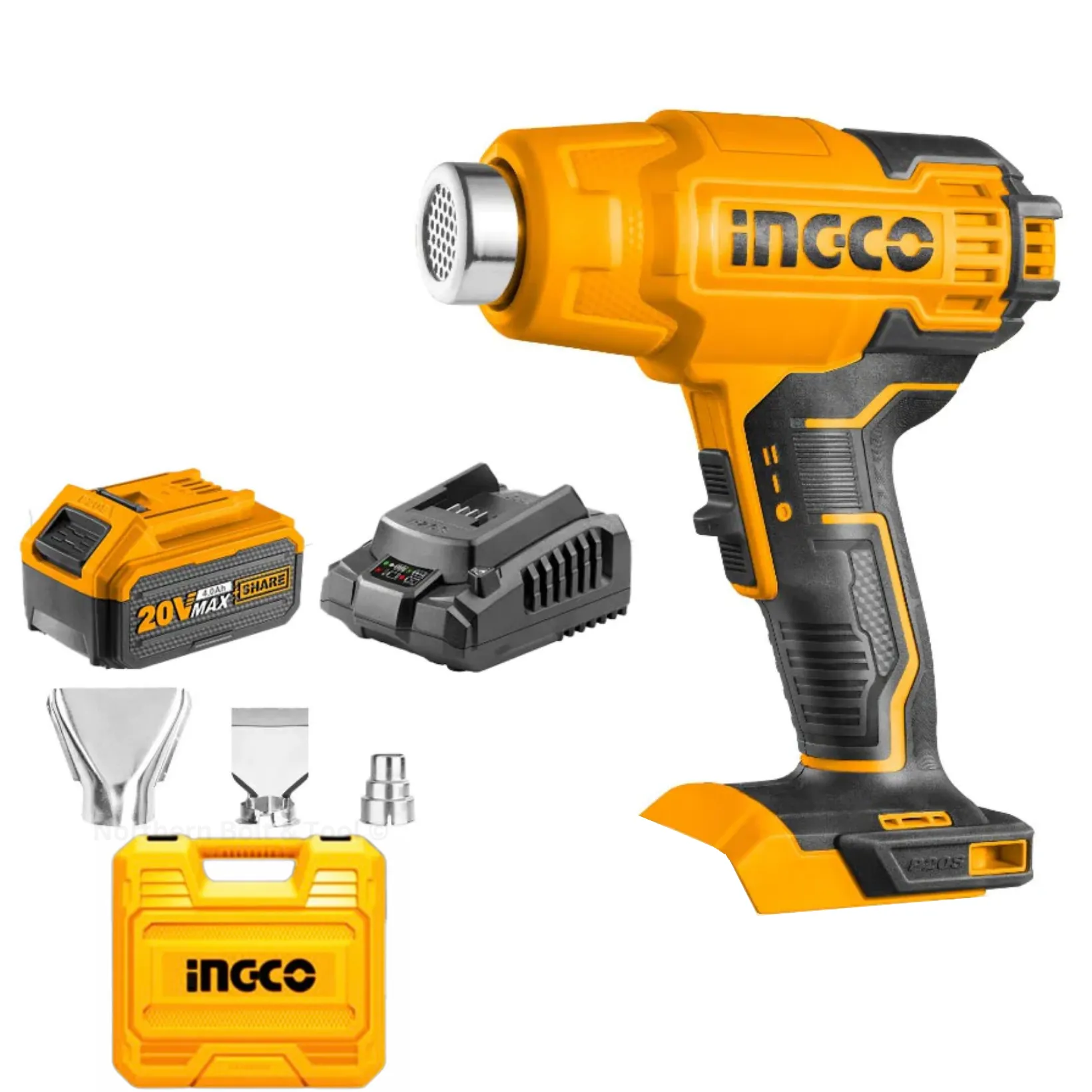 Special - Ingco Cordless Heat Gun Kit With Carry Case